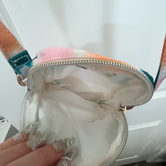 5/$25 Cato Pink, Orange, and Green Mini Crossbody Bag - Picture 4 of 7